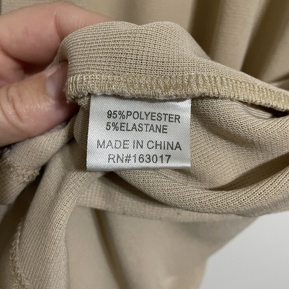 Princess‎ Polly Long Sleeve Button Up Shirt Beige Collared Top Women's Size 8 - Picture 5 of 12